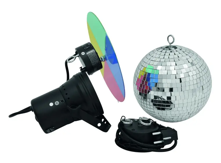 EUROLITE Mirror ball set 20cm with pinspot 